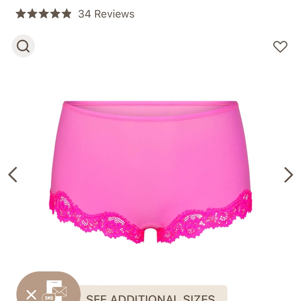 NWT Skims fits everybody lace boy short taffy tonal